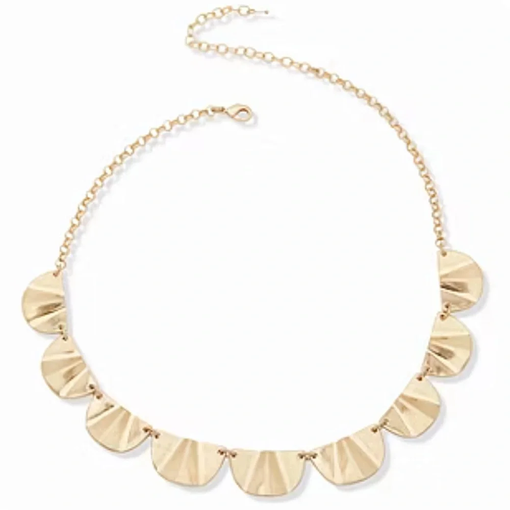 NWT a.n.a goldtone 16” minimalist collar necklace - Picture 1 of 8